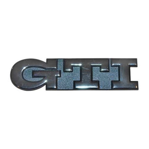  Emblème adhésif GTI chromé sur fond noir de face arrière pour VW Golf 3 GTI 8S (07/1995-08/1997)  - C133111 