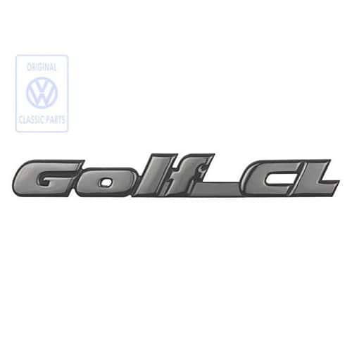  Emblème adhésif GOLF CL noir satiné pour face arrière ou hayon de VW Golf 3 Berline et Variant GT (11/1991-08/1998)  - C133114 