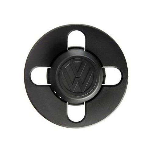  Cache de moyeu VW en plastique noir pour jantes en tôle - C133543 