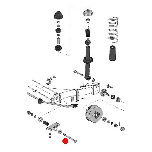 Bullone perno asse posteriore M12x148 FORST per Volkswagen Golf 1 - C133579