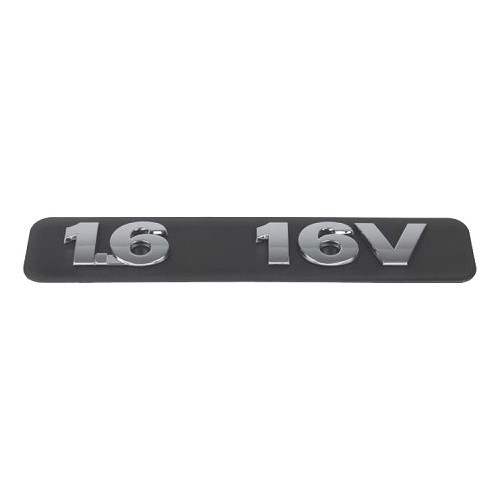  Logo 1.6 16V chromé de cache moteur plastique pour VW Golf 4 et Bora 1.6L 16V (05/1999-04/2001) - moteurs ATN AUS - C170878 