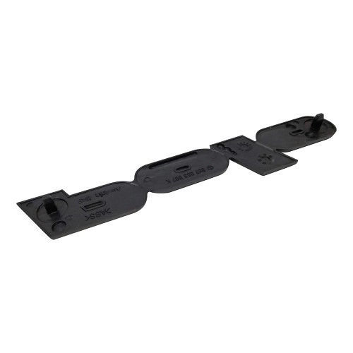 Chrome POLO emblem on black background for VW Polo 2F tailgate (10/1990-07/1994) - without trim level - C182963