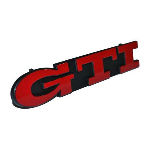  Insígnia GTI vermelha na grelha do radiador preta 2 riscas para VW Golf 3 GTI 16S (07/1995-08/1997)  - C186229-1 