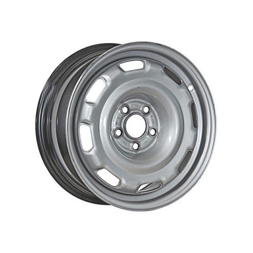  Original Volkswagen VR6 6.5Jx15-inch chrome-finish rim with 5x100 holes and ET43 offset (1989-1999) - C217228 