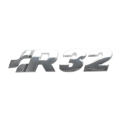  Emblème adhésif R32 chromé de coffre ou de cache moteur pour VW Golf 4 R32 (06/2002-05/2004)  - C233362-1 