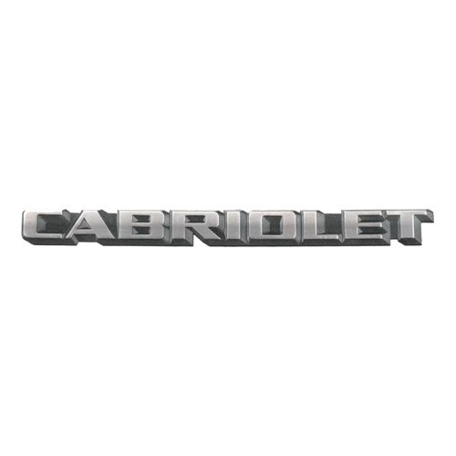  Selbstklebendes Emblem CABRIOLET für den Kofferraum des Golf 1 Cabriolet (1987-1993) - Europa-Version - C242272-2 
