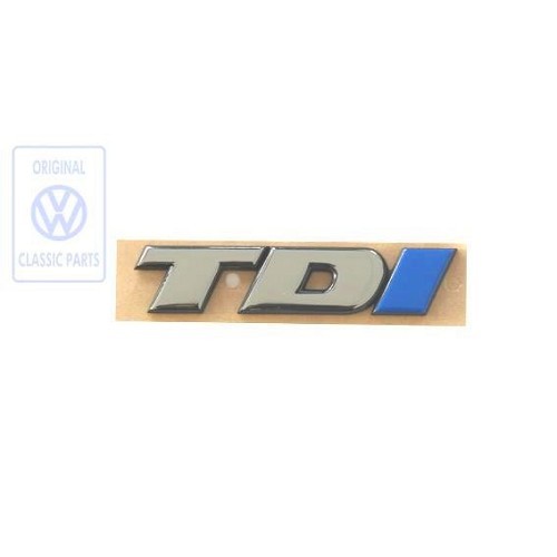  Verchroomd en blauw TDI-achterembleem voor VW Transporter T4 - C243019 