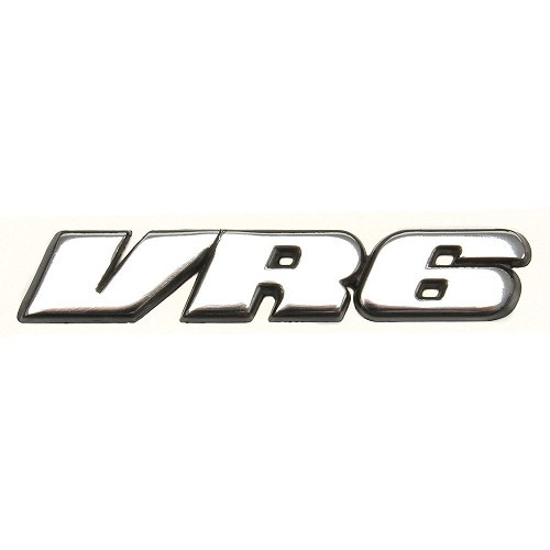  VR6 chromed adhesive emblem for rear panel or trunk for VW Golf 3 Corrado Passat B3 and B4 (04/1991-08/1997) - C243373-1 