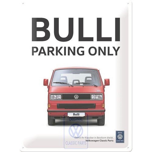  Placa decorativa Combi / "Bulli Parking Only", 30 x 40 cm - C261511 