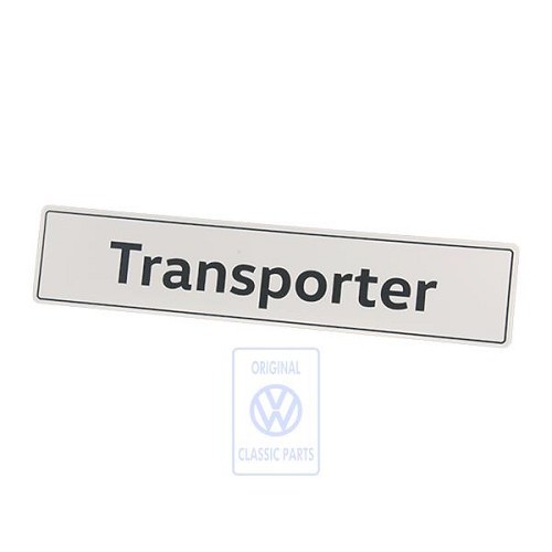  Decoratieve nummerplaat, opschrift "Transporter". - C261922-1 