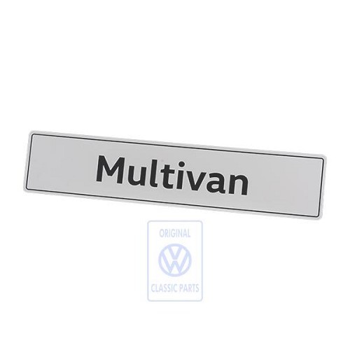  Dekorative Platte im Format eines Nummernschildes, Aufschrift "MULTIVAN". - C261925-1 