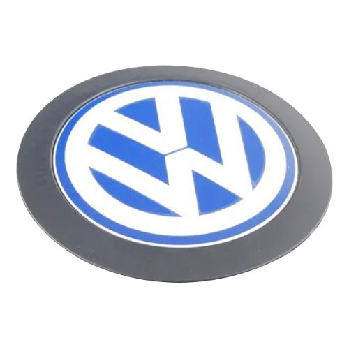 Logo VW en couleur bleu et blanc de cache moteur plastique pour VW Golf 4 Bora Caddy 2 Lupo Passat B5 Polo 6N et Transporter T4 (1995-2005) - C266329-2 