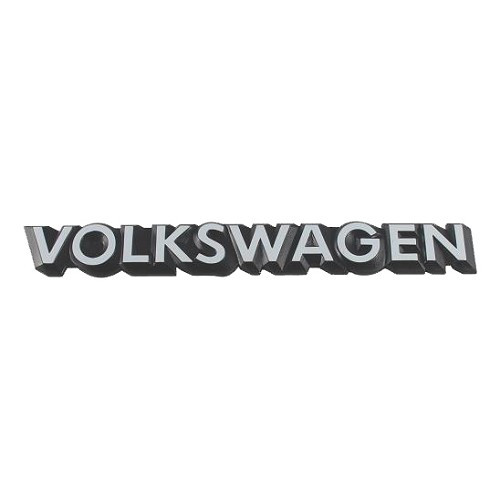  White VOLKSWAGEN rear emblem on black background for VW Golf 2 Jetta 2 and Polo 2 86C (10/1981-09/1990) - C267817-1 