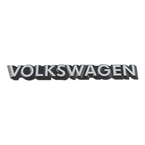  Weißes VOLKSWAGEN-Heckemblem auf schwarzem Hintergrund für VW Golf 2 Jetta 2 und Polo 2 86C (10/1981-09/1990) - C267817-1 