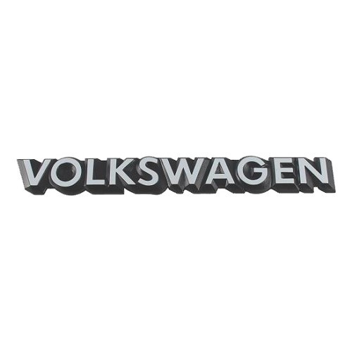 White VOLKSWAGEN rear emblem on black background for VW Golf 2 Jetta 2 and Polo 2 86C (10/1981-09/1990) - C267817
