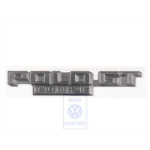     
                
                
    Emblème arrière POLO GT COUPE pour VW Polo 2 86C Coupé (10/1981-09/1990)  - C268498
