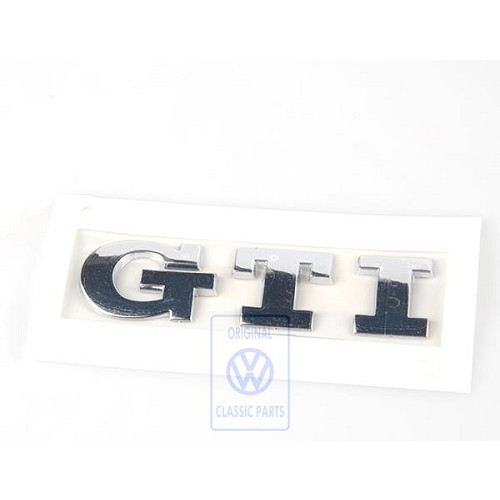  Emblème adhésif GTI chromé de coffre pour VW Golf 4 GTI série spéciale 25e anniversaire (2002) - C269635-1 
