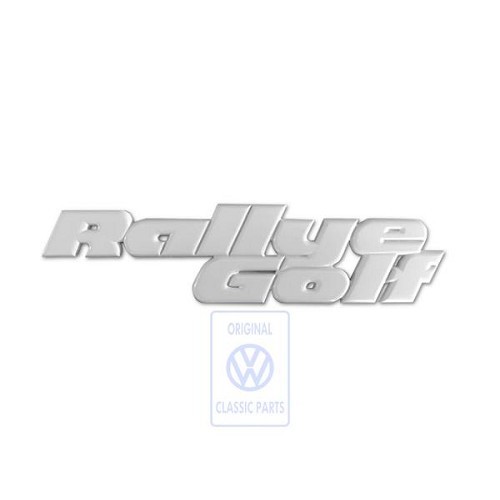  Selbstklebendes Emblem RALLYE GOLF in Grundierung für die Rückseite des VW Golf 2 G60 RALLYE (05/1989-01/1991) - C270139-2 