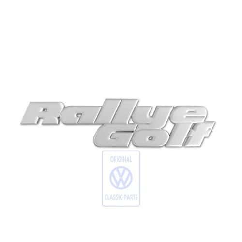  Emblème adhésif RALLYE GOLF en apprêt pour face arrière de VW Golf 2 G60 RALLYE (05/1989-01/1991) - C270139-2 