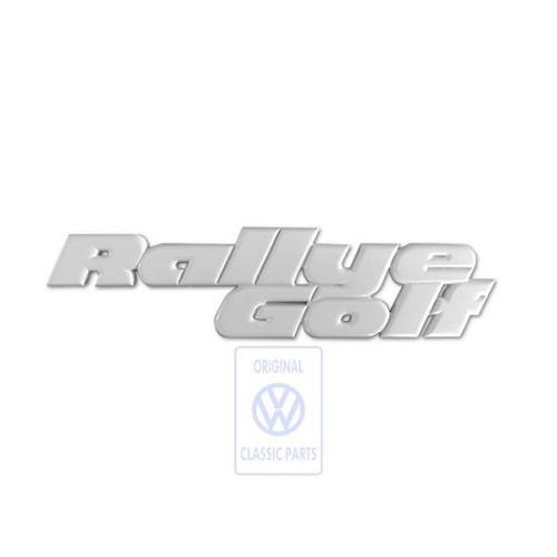 RALLYE GOLF adhesive emblem in primer for rear panel of VW Golf 2 G60 RALLYE (05/1989-01/1991) - C270139
