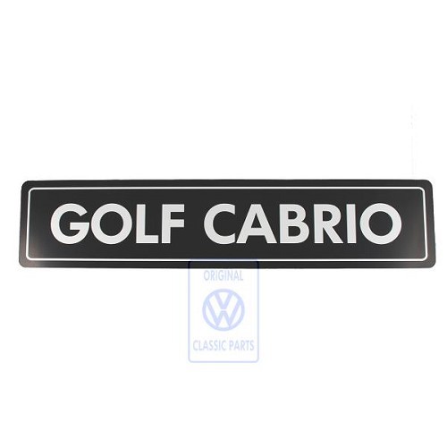  Plaque déco format plaque d'immatriculation, inscription Golf Cabrio - C270154 
