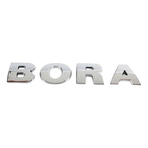  Emblème adhésif BORA chromé de hayon ou malle arrière pour VW Bora Berline et Variant (09/1998-05/2005) - C286636 