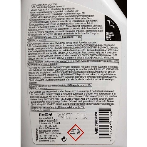 Detergente contro i segni neri 650 ml STAR BRITE - CA10238-1 
