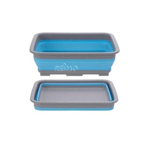  Barreño plegable de silicona azul / gris 37x27x10 cm - CA10631 
