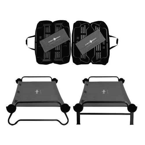  Charcoal grijs campingbed DISC-O-BED L - stapelbaar - Maat L - CA10903-2 