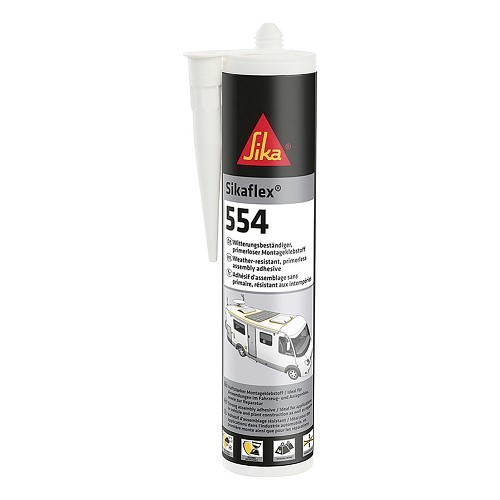  White SIKAFLEX 554 mastic adhesive 300 ml - CA10913 