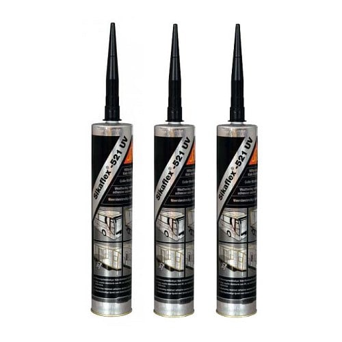  Set of 3 SIKAFLEX 521 UV polyurethane adhesives - color white 300 ml - CA10932 
