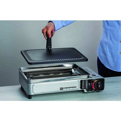 Mini gas griddle 2300 W KEMPER - with carrying case - CA10956