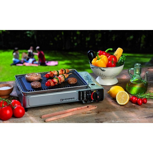 Mini gas griddle 2300 W KEMPER - with carrying case - CA10956