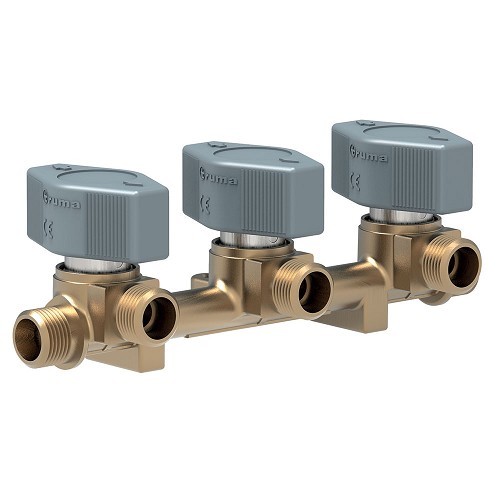  3-way high-pressure gas valve for gas pipe diam: 8 mm - CB10032 
