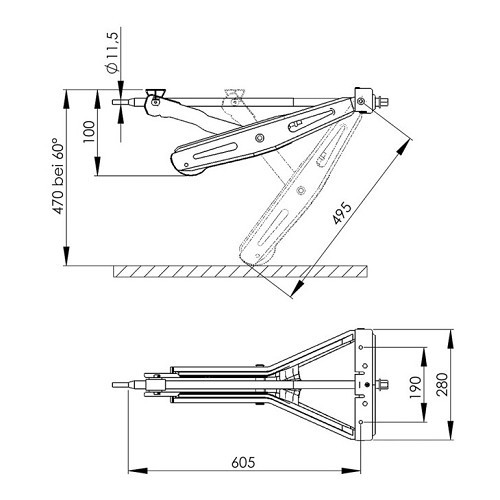 AL-KO PTAC 2000 kg - cric stabilizzatore per camper o caravan. - CD10226