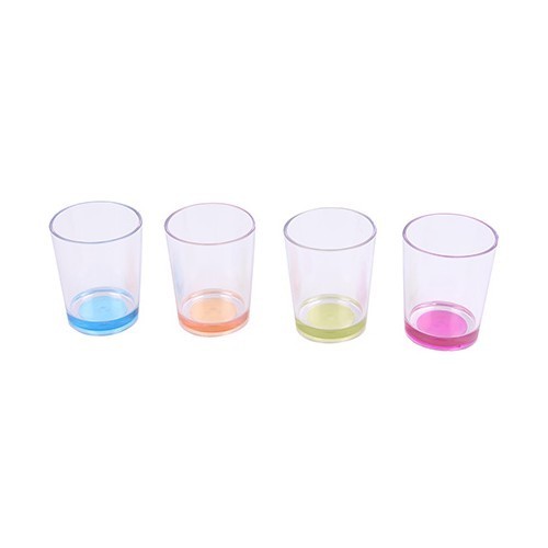  Set van vier SAN-glazen van 300 ml met antislipbodem - CF10189 