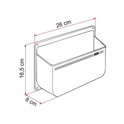 POCKET L caja de almacenaje Fiamma 260x80x165 cm - CF10267-1 