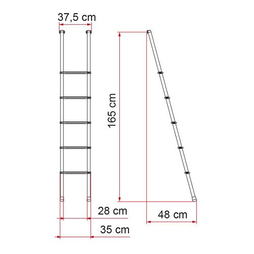 Scaletta in alluminio Deluxe 5B Fiamma - CF10531