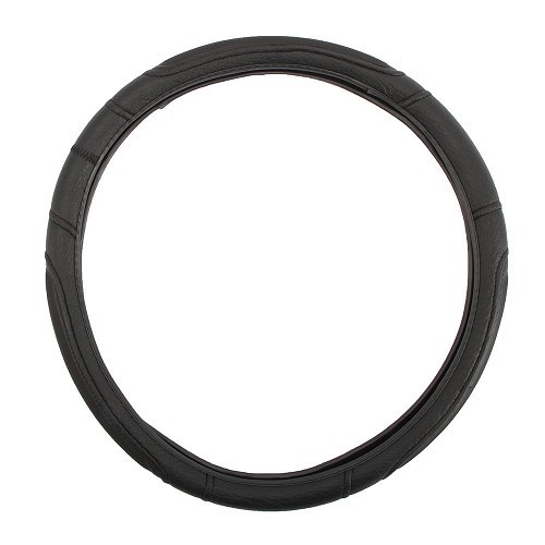  Schwarze Lenkradabdeckung Durchmesser 42 cm - CF10674-3 