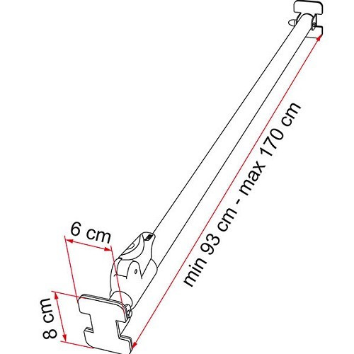  Barra telescopica per bagagliaio LUGGAGE BAR FIAMMA - CF10802-1 