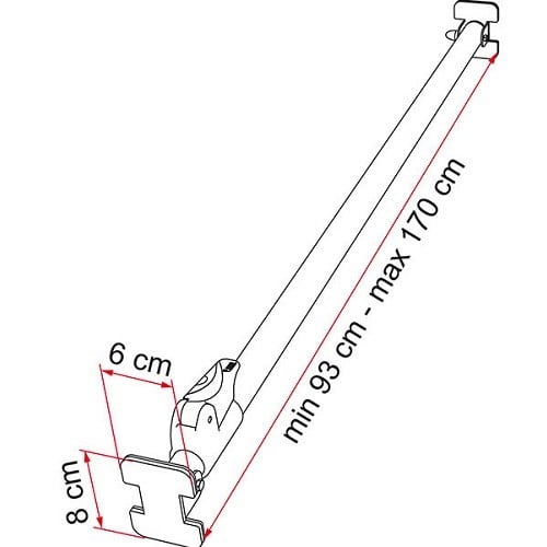  Barre télescopique pour soute LUGGAGE BAR FIAMMA - CF10802-1 