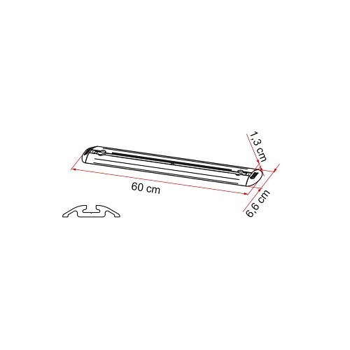 Rails 60 cm GARAGE BARS PREMIUM 60 FIAMMA - sold by 2 - CF10810