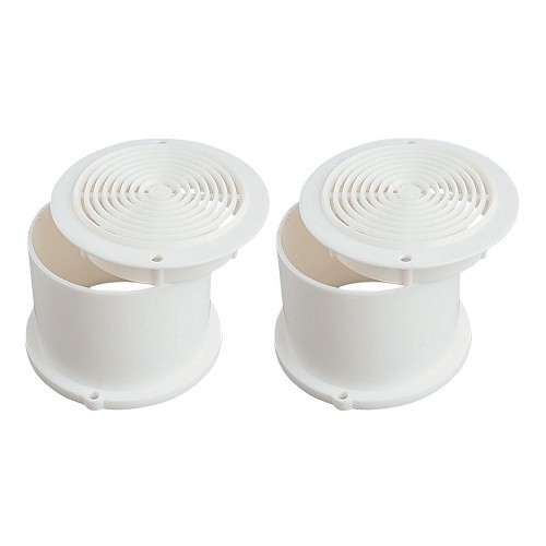  Grelhas de chão redondas brancas - vendidas em embalagens de 2 - CF11044-1 