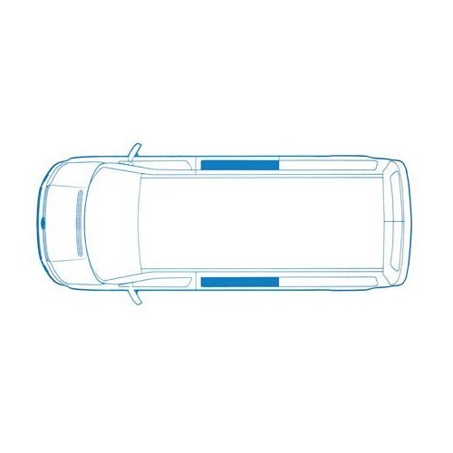 Center side window curtains for VW T4 90 -&gt;03 - CF11261