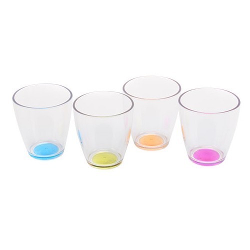  Set di 4 bicchieri colorati antiscivolo SAN - CF12334-1 