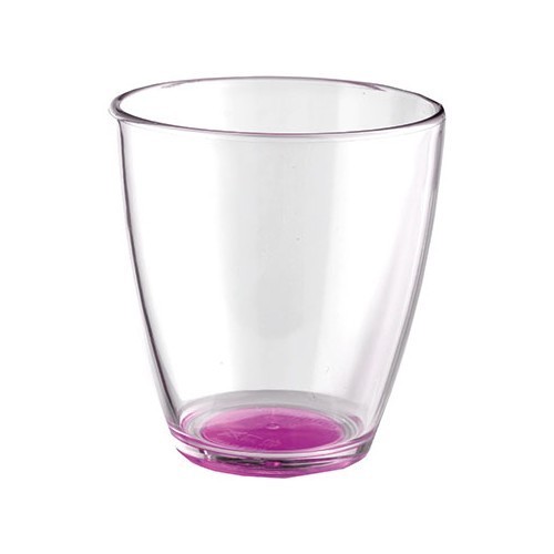  Set aus 4 Gläsern mit farbigem Boden aus rutschfestem SAN - CF12334-2 