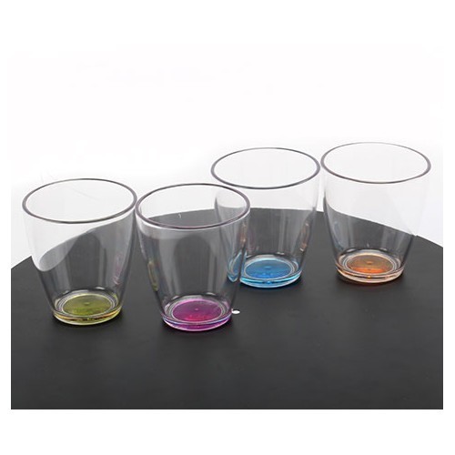  Set di 4 bicchieri colorati antiscivolo SAN - CF12334 