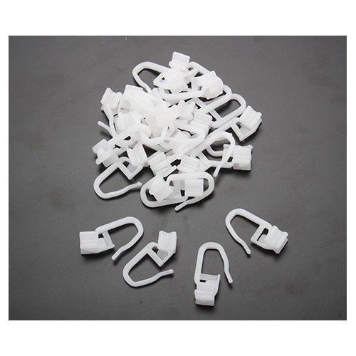  Set van 25 witte nylon nietjes met gordijnglijders voor I-rails - CF12348-1 