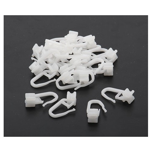     
                
                
    Kit de 25 agrafes blanches nylon avec glisseurs pour rideaux pour rail en I - CF12348
