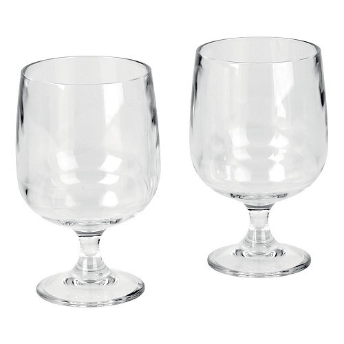  Set van 2 stapelbare glazen met acrylbodem 250 ml - CF12564 